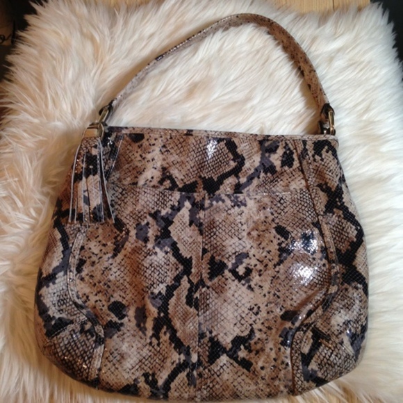 b. makowsky Handbags - B  Makowsky Snakeskin Print Leather Purse